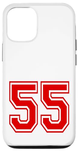No.55 Red Sports Team Style �X�}�z�P�[�X iPhone 12/12 Pro �p