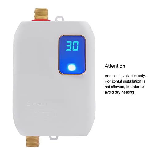 White Kitchen Tankless Electric Hot Water Heater 3000W 5S Instant Heating Mini Hair Salons Under Sink On Demand Water Heater For Household Comercial Use #TOP7
