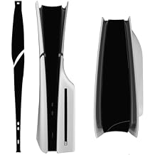 Middle Skin Compatible with PS5 Series Console Center Sticker Matte Black for PS5 Slim Series