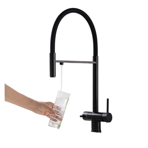 Grifo de cocina en light black de acero inoxidable SUS304 con diseño extraíble y agua purificada 5