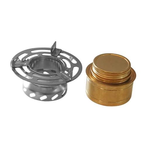 Amagogo Soporte para Olla de Camping, Soporte Compacto para Horno, Utensilios de Cocina, Soporte para Quemador de Alcohol Resistente de Metal Ligero, Soporte, Juego de Quemadores