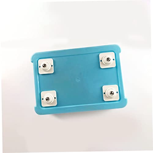 Cubtol 16Pcs Universal Pulley Small Storage Boxes White Storage Box Swivel Caster Wheels Mini Adhesive Wheels White Adhesive Universal Wheels Self Fixed Wheels Self-Adhesive Caster White #TOP2