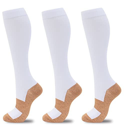 Image of fenglaoda Compression Socks for Women Men 3 Pairs Graduated Compression Support Circulation Socks for Nurses