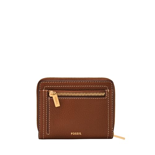 Image of Fossil Women's Logan RFID-Blocking Leather Mini Multifunction Bifold Wallet