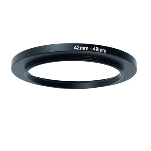 Adaptador de lente de 42mm a 49mm para cámara, anillo convertidor para lentes UV ND CPL con paño de limpieza de calidad premium, paquete de 2 (42mm-49mm) miniatura 2