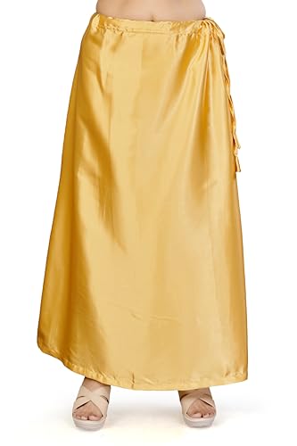 Image of Madhu Fashion Women's Satin Saree Petticoat Saree Underskirt