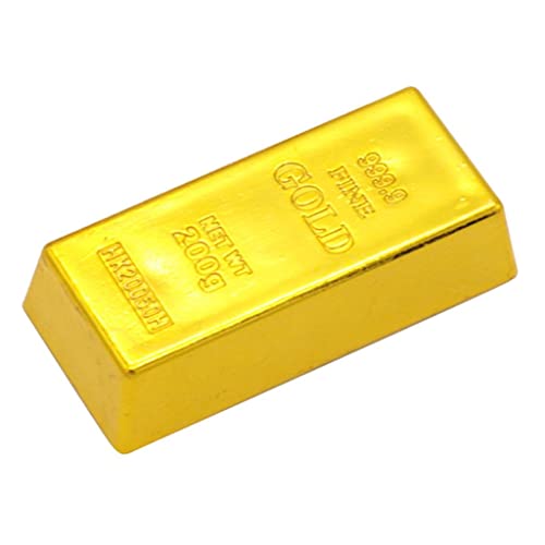 Image of Club Bollywood 1x Fake Gold Bullion Bar Paperweight Door Stop for Childen Kids Toy Gift | Gold | Coins & Paper Money
