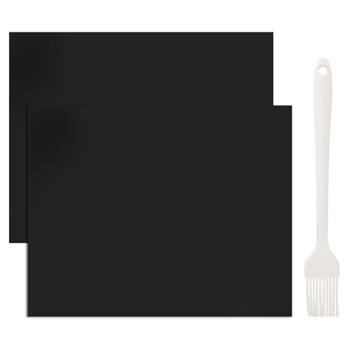 Protectores de Horno 2 Unidades 40×50cm, Láminas de Antiadherente para Fondo de Horno Reutilizables y Resistentes al Calor, para Hornos Eléctricos, de Gas y con Ventilador, Libres de BPA y PFOA