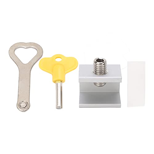 Generic Blocco della Porta in Vetro Scorrevole, con 1 Tasto 4 Impostare la Serratura del Finestrino a Scorrimento del Limite del Tappo in Alluminio in Lega il Patio Serbo per Sicurezza