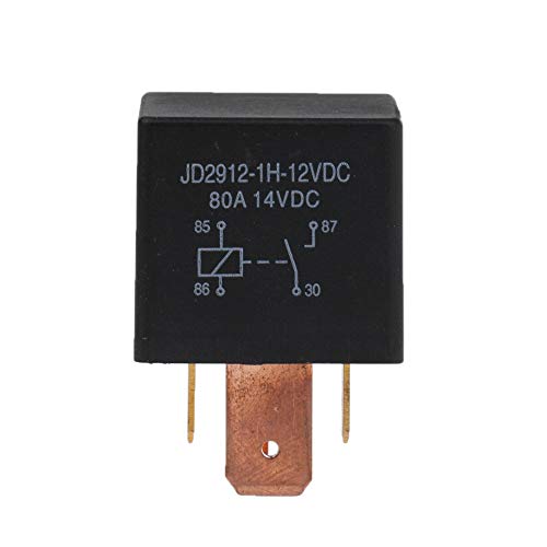 ESUPPORT 5Pack Relé Automotriz de Alta Resistencia DC 12V 80A 4Pin SPST miniatura 6