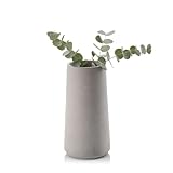 Beske-Manufaktur Vase 'Eiskar', handgefertigte Vase aus Beton | in 3 Größen | in 5 Farben | Handarbeit aus Deutschland (L, Betongrau)