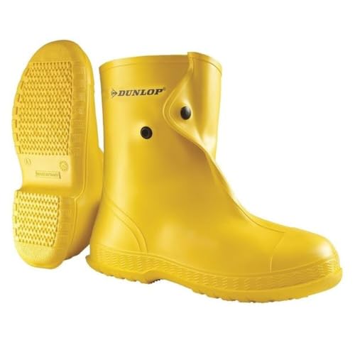 Image of DUNLOP ONGUARD Overshoe 4-way Cleated Outsole - Waterproof Slush boots for Men & Women - Made from PVC - Yellow - Size SM
