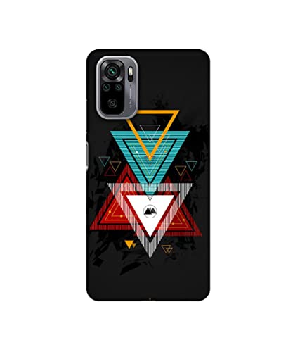 Image of Illustrator Triangle Design 3D Printed Hard Back Case Cover for Mi Redmi Note 10 4G / Note 10S 4G