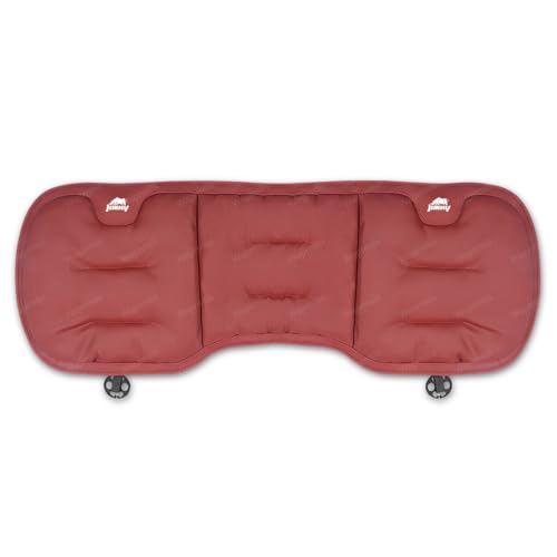 ジムニー 車用 シートカバーセット カーシートカバー 座布団 ジムニー JB64 JB74 車腰クッション ランバーサポート ファッション背もたれ 滑り止め 通気 運転席用 助手席用 リアシート (レッド,1個 後席一体型シートクッション)