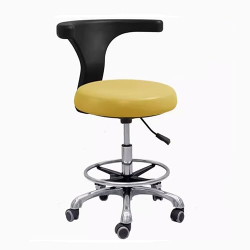 Ergonomiczny taboret z podparciem lędźwiowym do użytku dentystycznego, medycznego, salonowego i biurowego