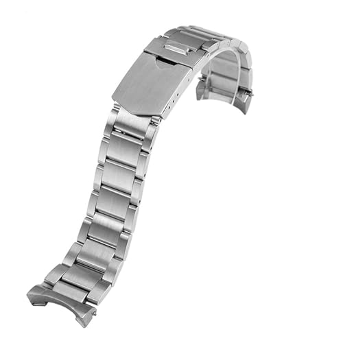 Bracelet en acier inoxydable 22mm pour montre Qicheng avec motif de petite fleur rouge solide