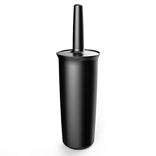 MR.SIGA Toilet Bowl Brush and Holder for Bathroom, Black, 1 Pack