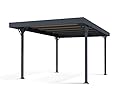 Palram - Canopia Palma 16 Ft. x 12 Ft. x 7 Ft. Carport Aluminum Metal Frame and Polycarbonate Panels Car Port for Outdoor Driveway Car, Truck, RV, Trailer, Boat Storage (Gray/Bronze)