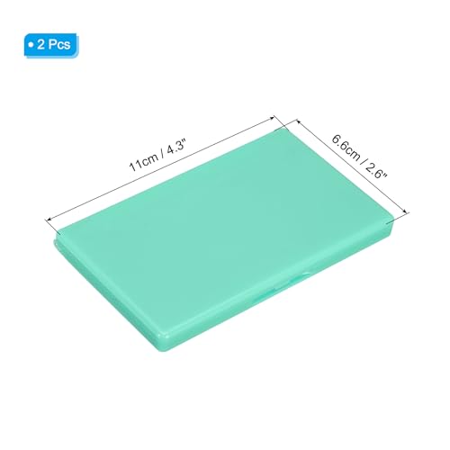 Image of PATIKIL Magnetic Needle Storage Case, 2 Pcs Plastic Portable Sewing Pin Keeper Needle Organizer Box Container for Embroidery Knitting Stitching, Green