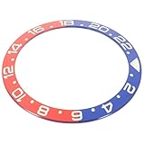 Kisangel Vintage Aluminium Lünette Einsatz Mehrfarbig Kompatibel mit Edelstahl uhrengehäusen Langlebig Installieren Metall uhrenteile für Herren Stilvoller Uhrenzubehör