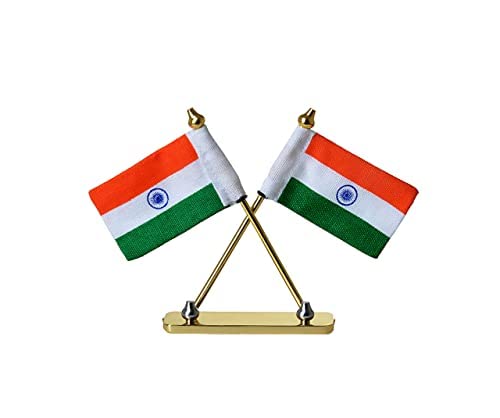 Fonax Khadi National Flag Of India For Car Dashboard Flag, Desk, Table And Gifting Purpose_Pure Khadi_No Plastic