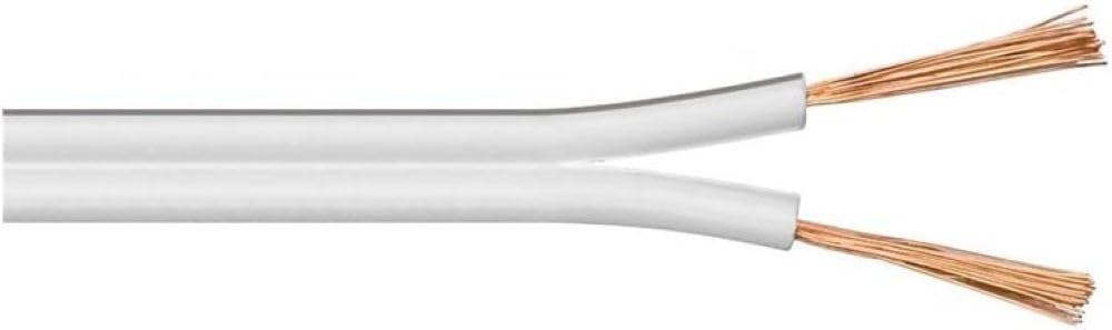 Goobay 67748 Lautsprecherkabel 2x1,5 mm² CCA Litze – Meterware, 25 m, Weiß