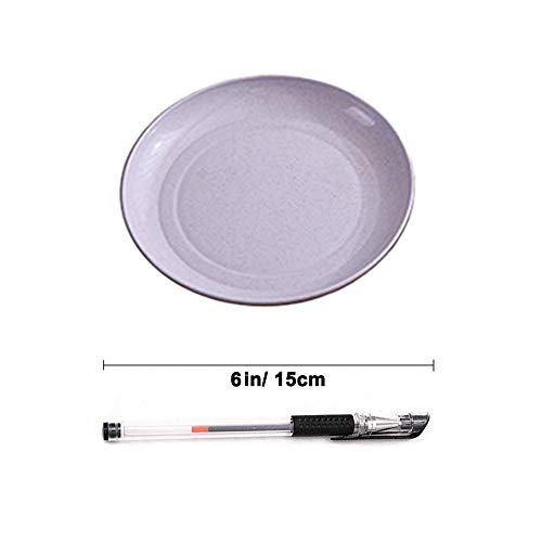 5.9 Inch Appetizer Dinner Plates, Small Serving Cake Dessert Plates, Salad Plates, Charcuterie Accessories, Dipping Sauce Plate, Assorted Colors Dinnerware set of 5, Dishwasher Safe - Image 4