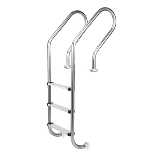 Escalera para piscina 3 peldaños de acero inoxidable miniatura 1