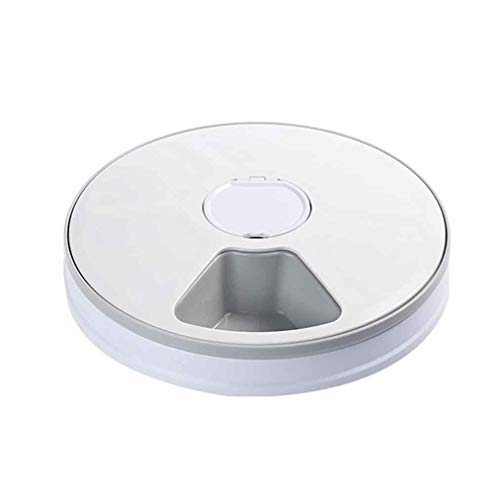 Mangeoire automatique pour chats avec enregistrement vocal et minuterie blanche