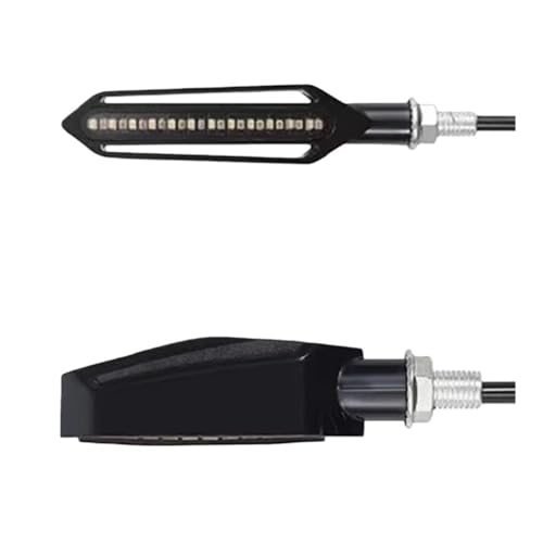 Clignotant LED universel moto avec feu DRL blanc et effet défilant séquentiel