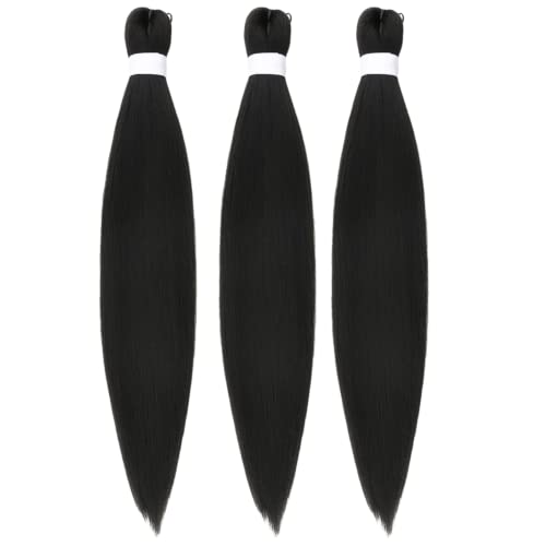 Hair extension Black Braiding Hair Pre Stretched Braiding Hair 3PCS