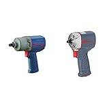 Ingersoll Rand 2235TiMAX 1/2” Drive Air Impact Wrench, Gray & 15QMAX 3/8” Drive Air Impact...