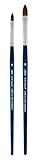 Silver Brush Limited BA-2756S BelleAqua Cats Tongue Brushes, 2pc Watercolor Brush Set, Professional Soft Synthetic Red Sable Filament Cats Tongue Paint Brush Set, Short Handle, Sizes 4 and 8