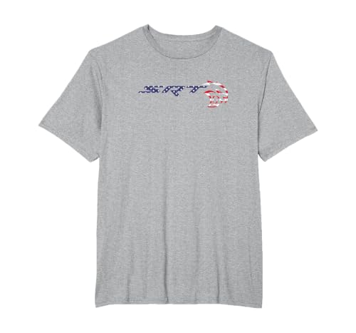 Dodge SRT Hellcat Stars and Stripes T-Shirt, Men's Big and Tall, Heather Grey, 5X Tall