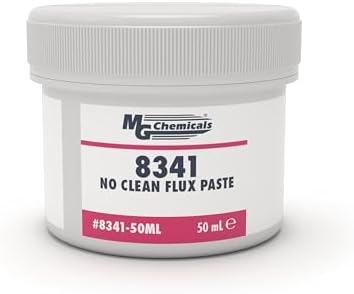 MG Chemicals 8341-50ML No Clean Soldering Flux Paste for electronics SMD, PCB, non-conductive, lead-free, 49.0 g Jar, Pack of 1