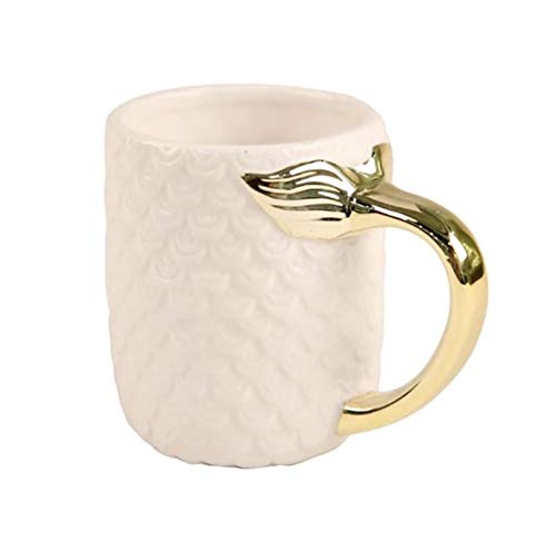 Tasse de queue de sirène dorée en céramique avec poignée - 2