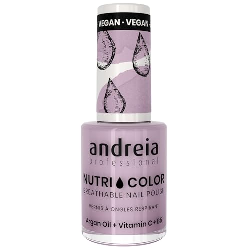 Andreia Professional NutriColor - Smalto Vegan Traspirante - Colore NC35 Lavanda - 10.5ml