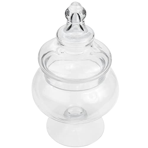 Cabilock Bonbonnière En Cristal Récipient D'apothicaire En Verre Récipients En Verre Avec Couvercles Pot De Bonbons Bonbonnière Décorative Bocaux Avec Couverture Des Céréales Un