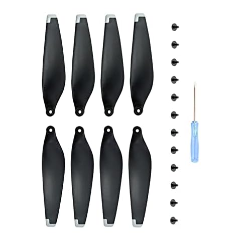 Dickly Set of 8 Drone Propellers Replacement Blade for Mini 3Pro, Higher Accuracy High Performance , Black Silver Edge Cover