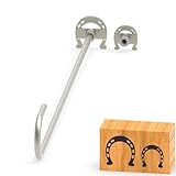 PKPKAUT 2Pcs Mini 3/4' & 1' Branding Irons, Horseshoe Custom Wood Branding Iron Personalized for Wood Working, Leather Hats, Felt, Cowhide, BBQ & Bread Logo, Steak Branding Iron for Food (006#)