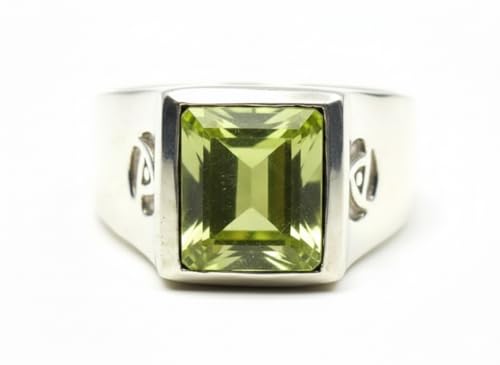 Image of Choose Your Color Mens Bold Ring 925 Sterling Silver Gemstone Wedding Engagement Statement Ring Birthstone Solitaire Jewellery Ring Sizes 4, 5, 6, 7, 8, 9, 10, 11, 12, 13,