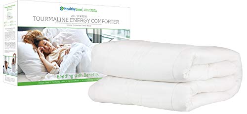 HealthyLine Tourmaline Fiber Filled Comforter - 233 TC Cotton Exterior, Lightweight, Breathable, Biomagnetic and Far Infrared Therapy (Full) by HealthyLine - Used condition - US$120.84