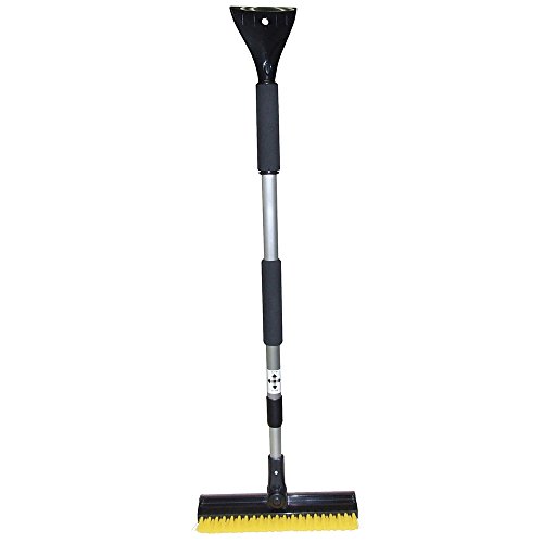 AZ(エーゼット) スノーブラシ スクレーパー 伸縮パイプ長さ78~122cm 自動車などに積もった雪や霜の除去に(KF016)