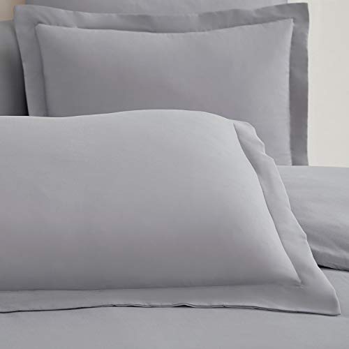 Mellanni King Duvet Cover Set - 5 Pc Iconic Collection Bedding Set - Hotel Luxury, Extra Soft & Cooling - 1 Comforter Cover, 2 Shams, 2 Pillow Cases - Button Closure And Corner Ties (King, Light Gray) #TOP1