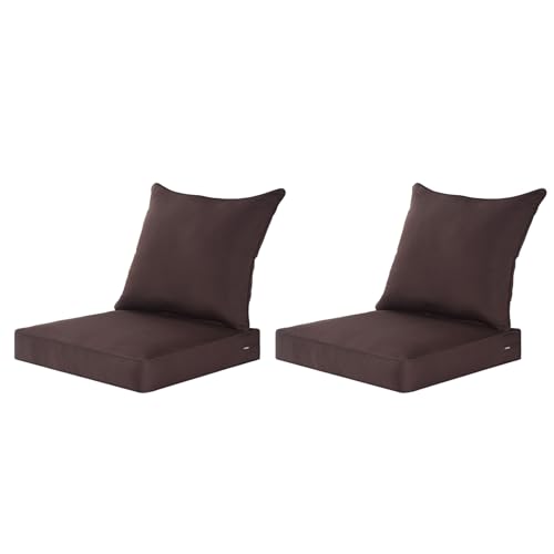 Image of QILLOWAY Outdoor Chair Patio Repalcement Cushions,2counts,Coffee