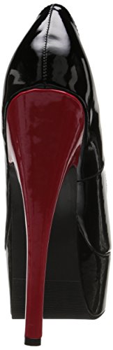 Ellie Shoes Women's 652-Bonnie Platform Pump, Black/Red, 14 M US - Image 3