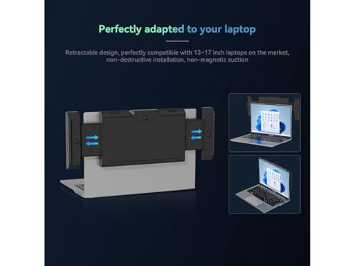Image of JIMTAB Portable Monitor 13.3 Triple Screen Extender with Build-in Stand, 1920 * 1200 IPS 16:10 Monitors, Built-in Monitor Holder RJ45 / USB 3.0 /Type-C Plug and Play Display for Laptop 13-16 Inch
