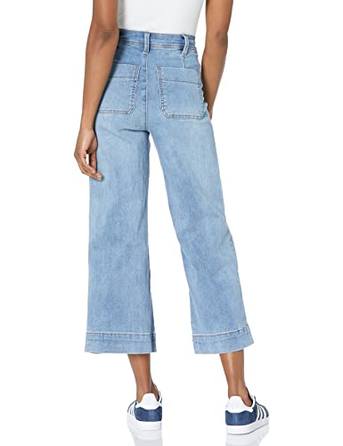 dollhouse Women's Exposed Button Wide Leg Jeans2