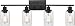 MELUCEE 4 Lights Sconces Wall Lighting Black with Clear Glass Shade, Industrial Bathroom Light Fixtures Vanity Lights Porch Light Fixtures Wall Mount
