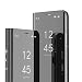 Produktbild YBROY Handyhülle für Samsung Galaxy A55 5G Hülle, Standfunktion, Mit Sleep/Wake Up Funktion, Flip Smart Spiegel Schutzhülle Case für Samsung Galaxy A55 5G.(Schwarz)